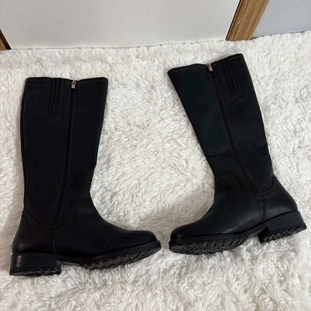 Clarks Black Riding Boots Size 6